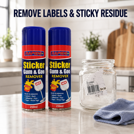 2-Pack Sticker Gum Remover Spray Label Goo Tape Adhesive Price Tag Cleaner 250ml