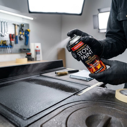 Stove Paint Spray 400ML Heat Resistant Matt Black