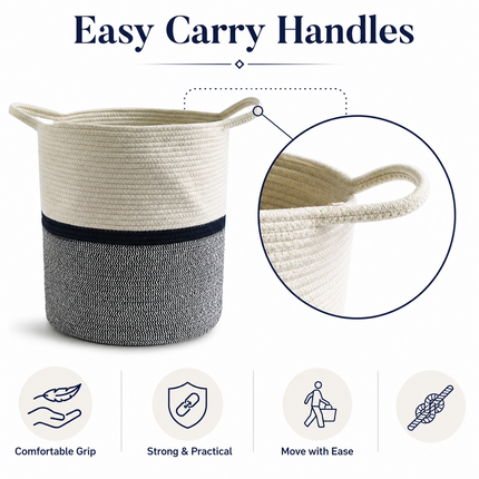 Cotton Rope Laundry Basket