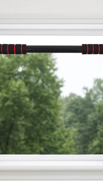 Pull Up Bar Adjustable Doorway Chin Up Exercise Strength Training Home Gym Black