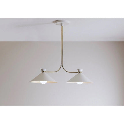 GoodHome Pendant Light Compatible with E27 Bulb 2 Lamps 350mm IP20 Light Shade