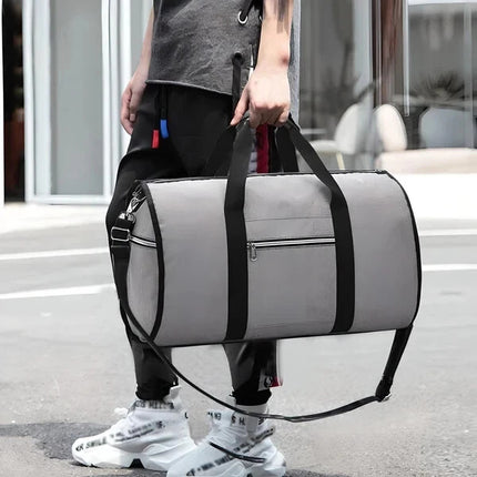 45L Duffel Bag Travel Holdall Large Foldable Suit Garment Carrier Bag + Strap