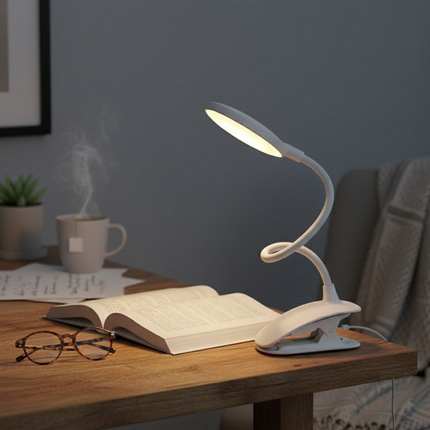 LED Clip Desk Lamp USB Powered Touch Dim 3 Modes Reading Study Bedside Office