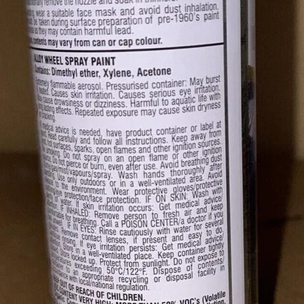 AX Alloy Wheel Spray Paint Gun Metal Grey Smooth Finish Fade Resistant 300ml