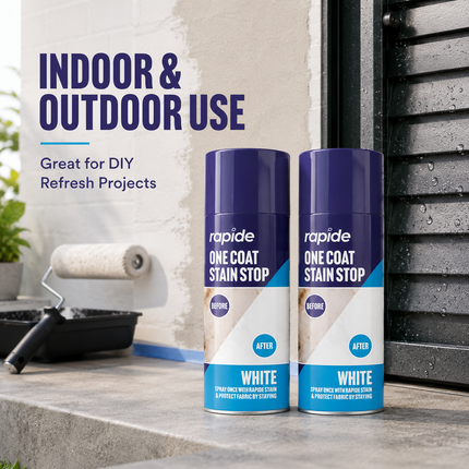 2x Stain Stop Spray Blocker 1-Coat White Aerosol Damp Mould Prevent Paint 400ml
