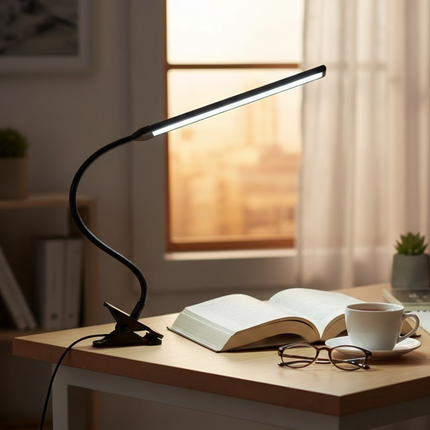 Clip on Desk Led Lamp Reading USB Clamp Home light Adjustable Flexible Neck