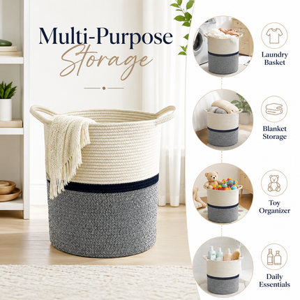 Cotton Rope Laundry Basket