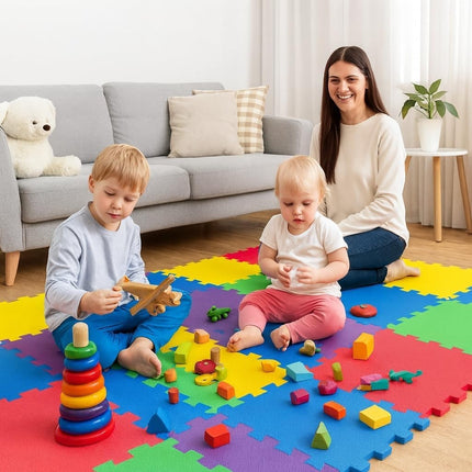 18X Thick Interlocking EVA Soft Foam Mat Multicolor Kids Play Floor Tile Mat New