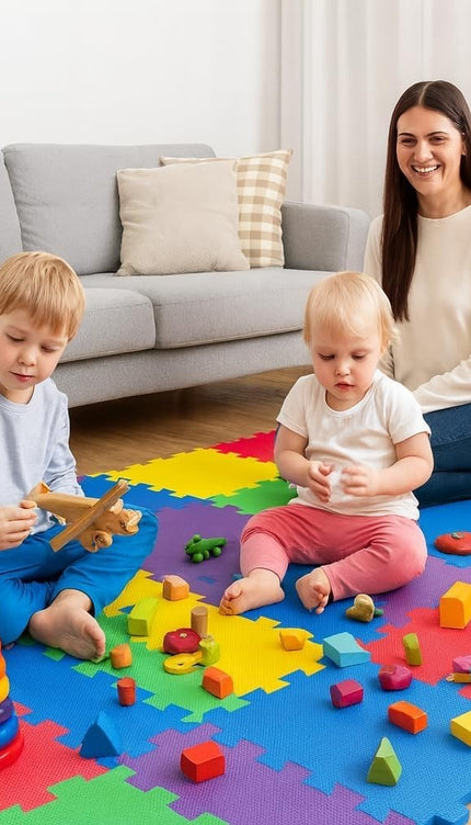 EVA Foam Interlocking Multicolor Floor Mats 30 × 30cm