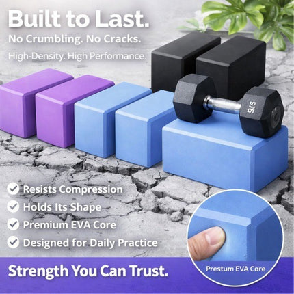 Yoga Gym Blocks Brick Foam Pair Exercise Training Pilates Meditation Anti Slip