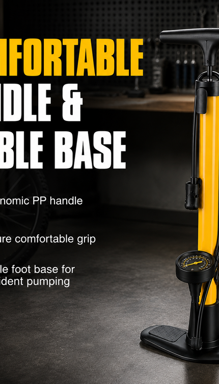 Bike Floor Pump with Pressure Gauge