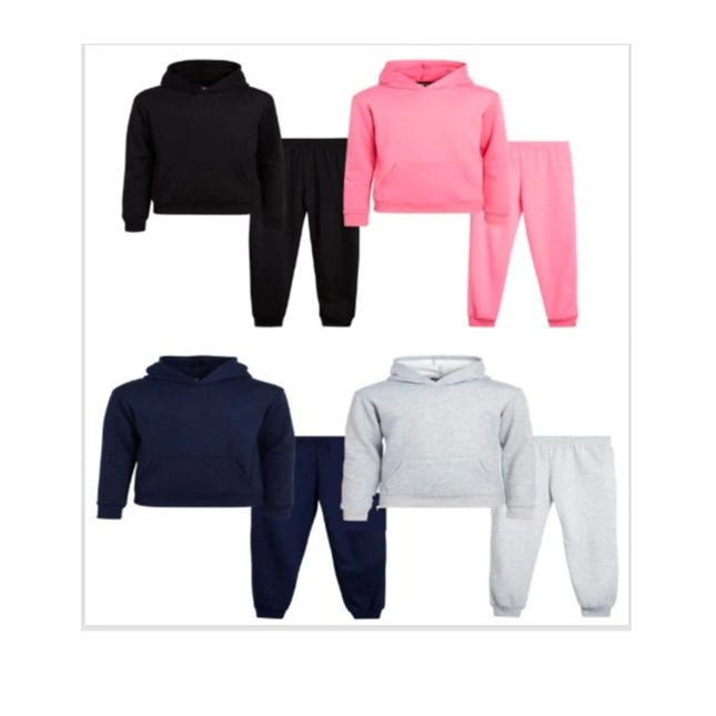 Kids Pullover Hoodie Tracksuit Set for Boys & Girls - Sport Casual School Wear
