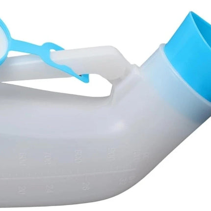 Unisex Urinal Bottle 1L Men & Women Spill-Proof Funnel Portable Bedside Travel