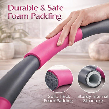 Weighted Exercise Hula Hoop 1 KG Foam Padded Adults Sport Fitness Personal Gym