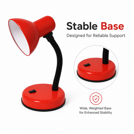 Study Desk Lamp Flexible Neck E27 40W Simple Design for Study Work Room Home