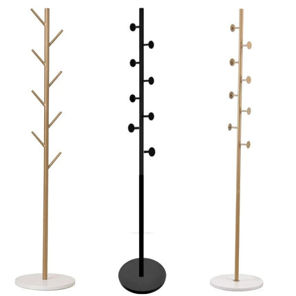 Metal Coat Stand Rack 8 Hooks Clothes Jacket Umbrella Hanger Organizer Hallway