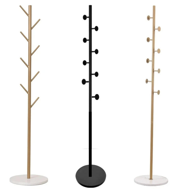 Metal Coat Stand Rack 8 Hooks Clothes Jacket Umbrella Hanger Organizer Hallway