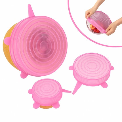 12 Pack Reusable & Flexible Silicone Food Covers