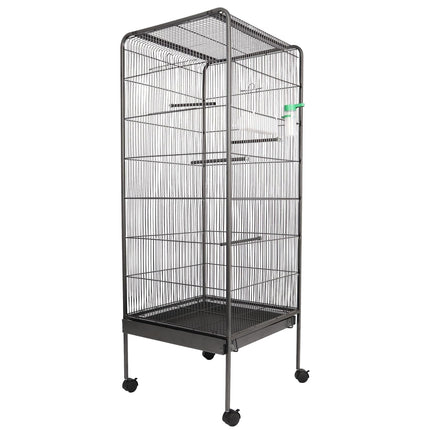 Large 53" Steel Bird Cage Standing Flight Aviary for Parrots Cockatiels & Pigeon