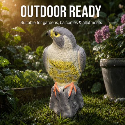 Realistic Hawk Decoy Bird Scarer Pest Deterrent Garden Pigeon Crow Cat Repeller