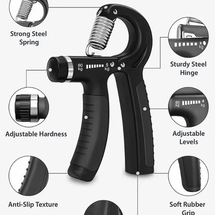 Sport Hand Grip 5-60 kg Strengthener Adjustable Wrist Forearm Finger Trainer