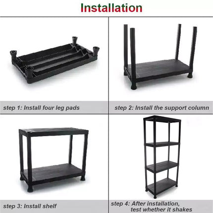4/5 Tier Plastic Shelving Unit