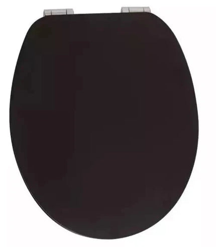 18” MDF Universal Toilet Seat – Quick Fit Wooden WC Seat (Black)