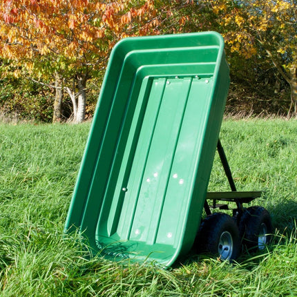 Garden Trolley Dump Cart Heavy Duty 300KG Tipping Wheelbarrow Truck Trailer 75L