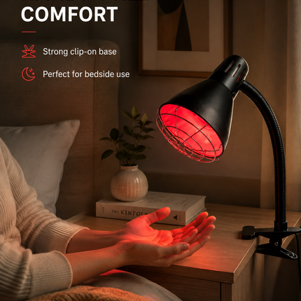 Infrared Heat Lamp 150W Red Light Therapy Clip On Adjustable Muscle Relaxation