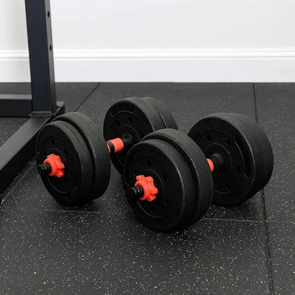 Adjustable Dumbbell Barbell Workout  50KG Weights Set  6-in-1 Home Gym