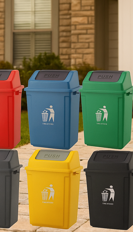 Large Swing Lid Recycling Bin for Kitchen & Home