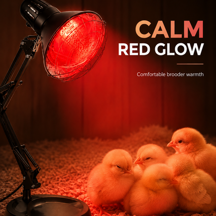 150W Infrared Heat Lamp Chick Brooder Light Poultry Chicken Duckling Heater