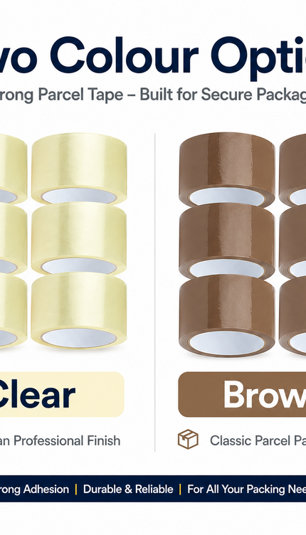 Strong Heavy Duty 48mm X 66mm  Brown, clear