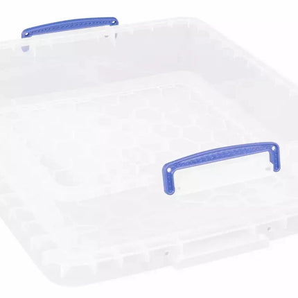 Storage Box With Lid Clear Plastic 10.5 Liters Stackable Home Office Organizer
