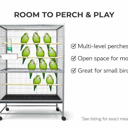 52 inch Steel Standing Large Flight King Bird Cage Cockatiels Parrot Pigeons