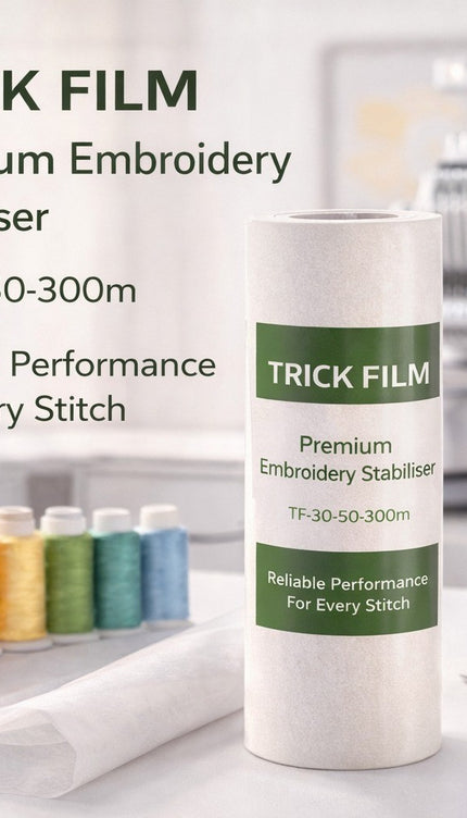 Embroidery Sewing Film Peel Away Water Soluble Backing Stabiliser 300m x 50cm
