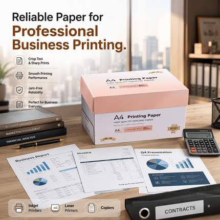 A4 Printer Paper 70gsm 80gsm Home Office Inkjet Laser Printer Copiers Reams