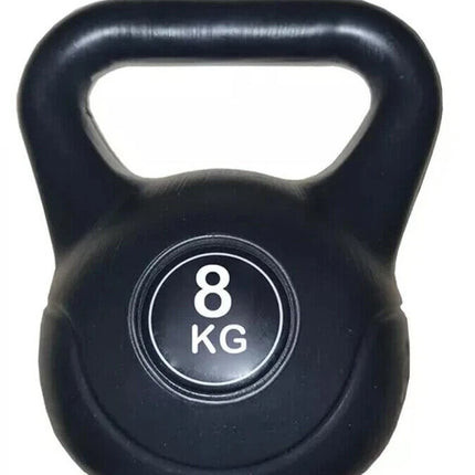 Vinyl Kettlebell Weight Set 4KG–20KG Cast Iron Gym Fitness Training Workout