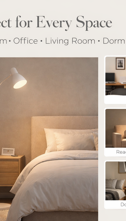 Metal Floor Lamp with Adjustable Neck & Heavy Base, Perfect for Reading & Office