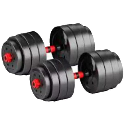 Adjustable Dumbbell & Barbell Set-Red