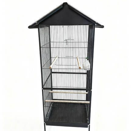Large Bird Cage With Stand Metal Parrots Macaw Cockatiel Budgie Canary Enclosure