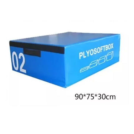 Soft Plyometric Jump Box 30cm Stackable Foam Gym Fitness Training Equipment Blue