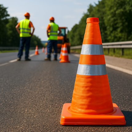 18" Pop Up Safety Traffic Cone High Visibility Durable Portable Road Warning