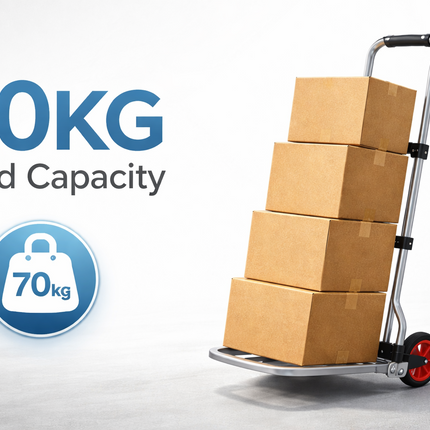 Foldable Hand Sack Truck 70kg Heavy Duty Trolley Cart with Adjustable Handle