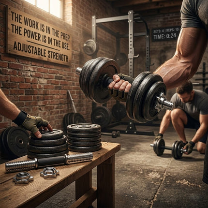 Adjustable Dumbbell & Barbell Set 15-30
