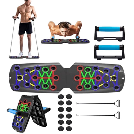 Foldable 14 in 1 Push Up Board Fitness Workout Train Gym Muscle Exercise Press