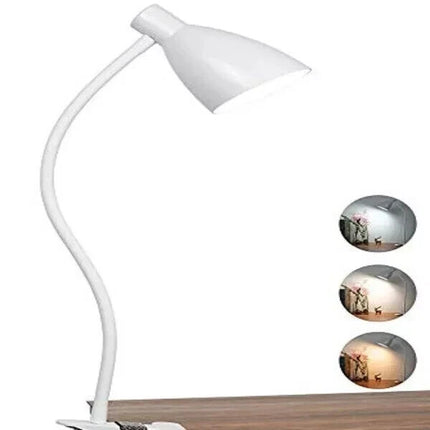 LED Desk Lamp Clip On Reading Light 3W Eye-Care Flexible 10 Brightness Levels