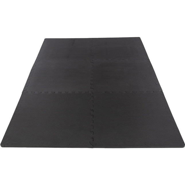 Black Interlocking Mat Yoga Exercise Gym Fitness Gymnastics Soft Foam  60x60cm