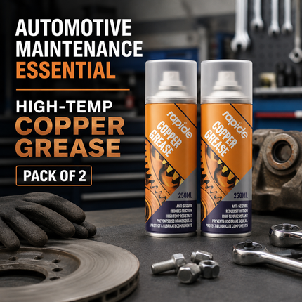 2x Rapide Copper Grease Spray 250ml Protects Lubricates Prevent Seizure Squeaks