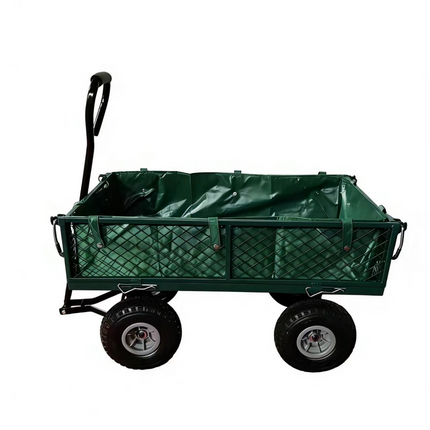 Folding Wagon Collapsible Trolley Cart with Wheels 200kg Load for Camping Garden